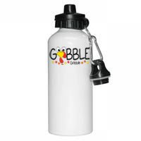 Gobble Gobble Thanksgiving Turkey Festive Aluminum Water Bottle