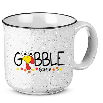 Gobble Gobble Thanksgiving Turkey Festive 15oz Campfire Ceramic Mug