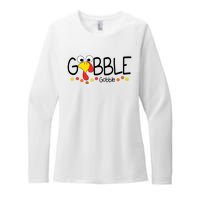 Gobble Gobble Thanksgiving Turkey Festive Womens CVC Long Sleeve Shirt