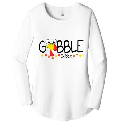 Gobble Gobble Thanksgiving Turkey Festive Women's Perfect Tri Tunic Long Sleeve Shirt