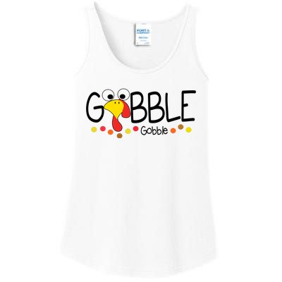 Gobble Gobble Thanksgiving Turkey Festive Ladies Essential Tank