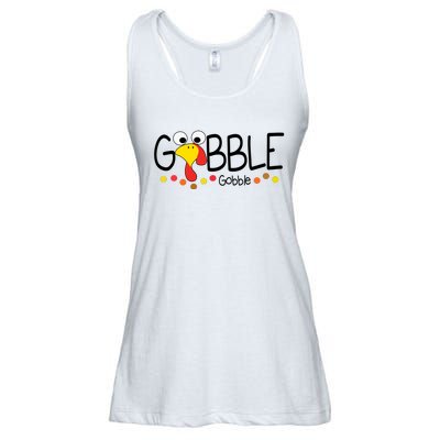 Gobble Gobble Thanksgiving Turkey Festive Ladies Essential Flowy Tank