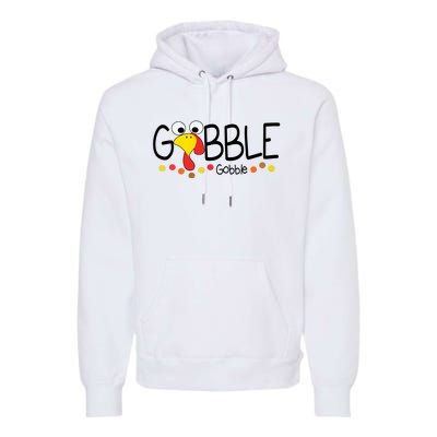 Gobble Gobble Thanksgiving Turkey Festive Premium Hoodie