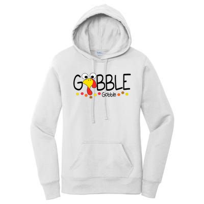 Gobble Gobble Thanksgiving Turkey Festive Women's Pullover Hoodie