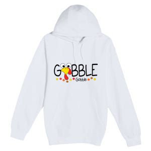 Gobble Gobble Thanksgiving Turkey Festive Premium Pullover Hoodie