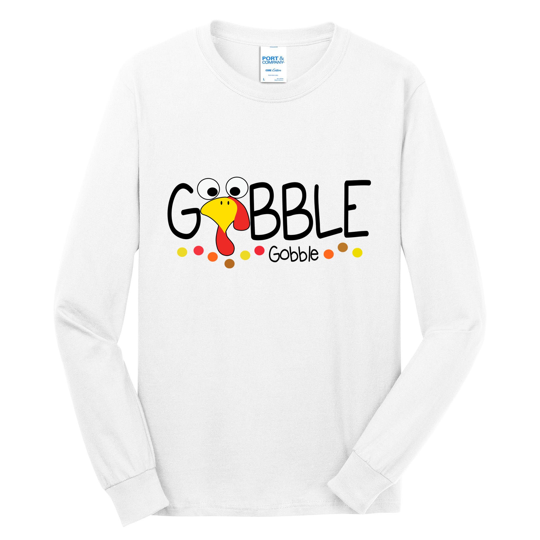 Gobble Gobble Thanksgiving Turkey Festive Tall Long Sleeve T-Shirt