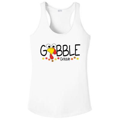 Gobble Gobble Thanksgiving Turkey Festive Ladies PosiCharge Competitor Racerback Tank