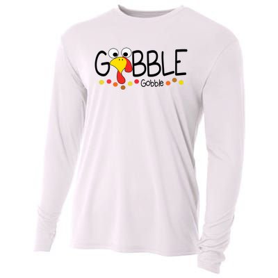 Gobble Gobble Thanksgiving Turkey Festive Cooling Performance Long Sleeve Crew