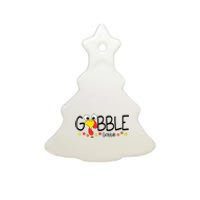 Gobble Gobble Thanksgiving Turkey Festive Ceramic Tree Ornament