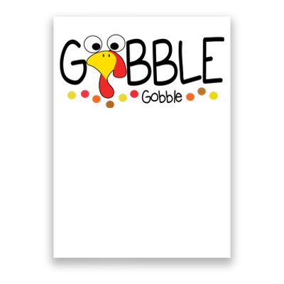 Gobble Gobble Thanksgiving Turkey Festive Poster