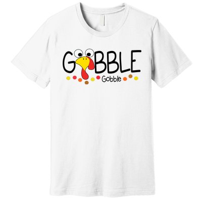 Gobble Gobble Thanksgiving Turkey Festive Premium T-Shirt