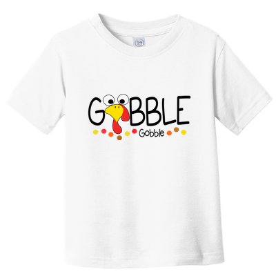 Gobble Gobble Thanksgiving Turkey Festive Toddler T-Shirt