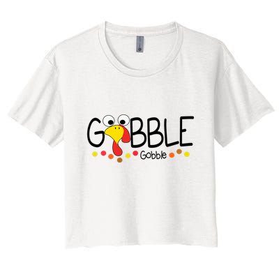 Gobble Gobble Thanksgiving Turkey Festive Crop Top
