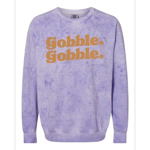 Gobble Gobble Thanksgiving Turkey Run Turkey Day Gift Colorblast Crewneck Sweatshirt