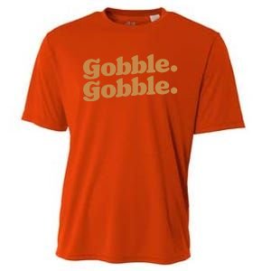 Gobble Gobble Thanksgiving Turkey Run Turkey Day Gift Cooling Performance Crew T-Shirt