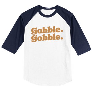 Gobble Gobble Thanksgiving Turkey Run Turkey Day Gift Baseball Sleeve Shirt