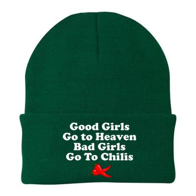 Good Go To Heaven Bad Go To Chilis Knit Cap Winter Beanie