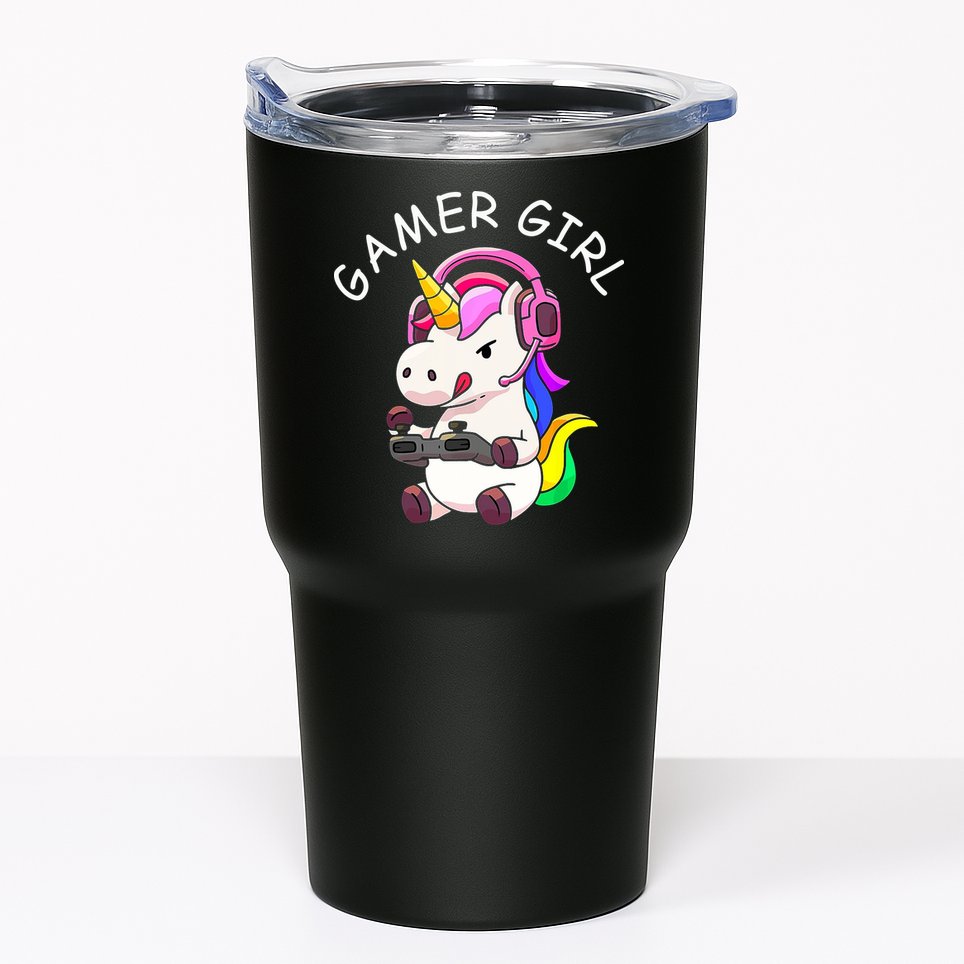 Gamer Girl Unicorn Gaming Cute Video Game Gift Women Tumbler