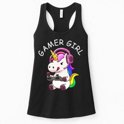 Gamer Girl Unicorn Gaming Cute Video Game Gift Women Womens Tank Top