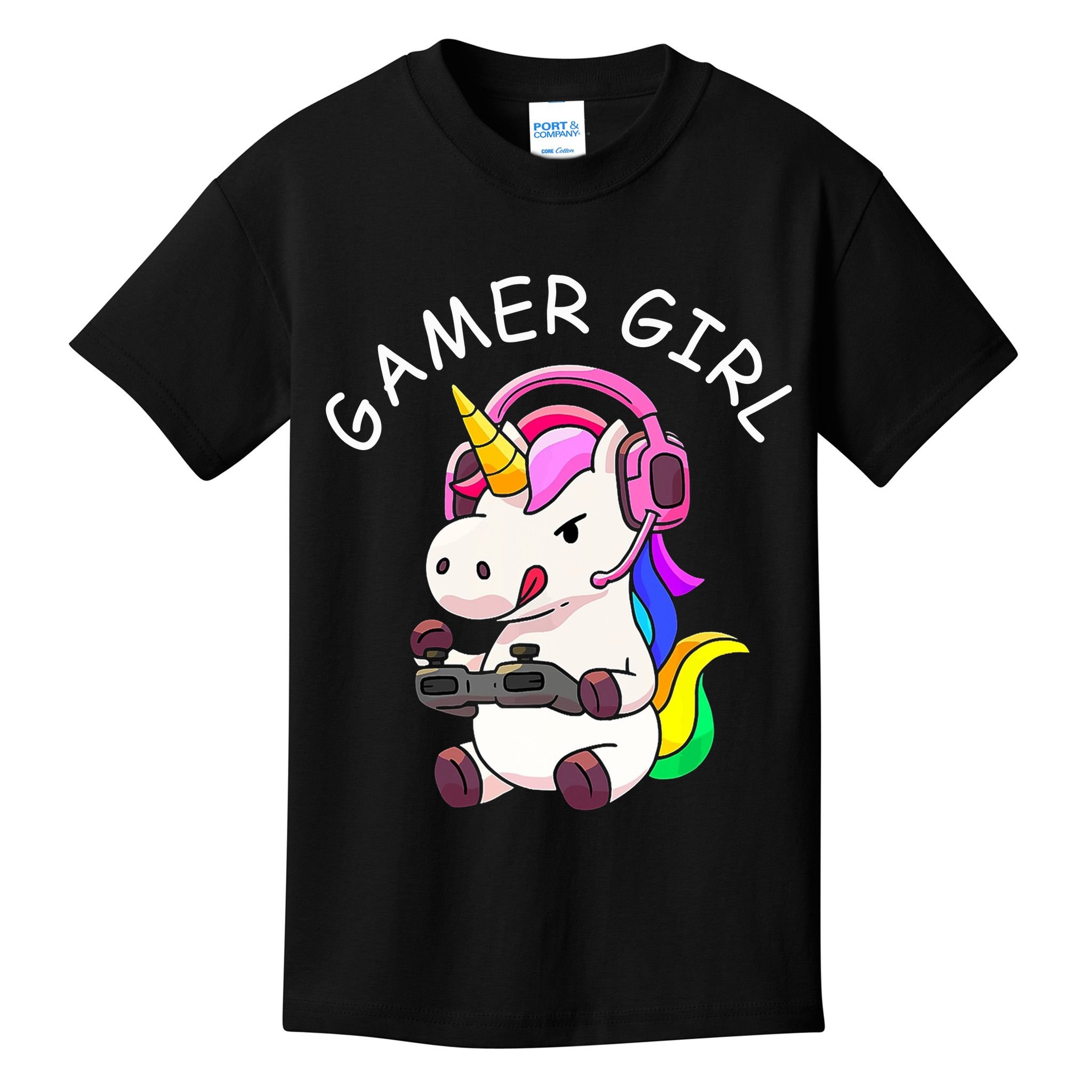 Gamer Girl Unicorn Gaming Cute Video Game Gift Women Kids T-Shirt