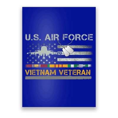 Great Gift US Air Force Vietnam Veteran USAF Veteran USA Flag Gift Poster