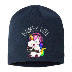 Gamer Girl Unicorn Gaming Cute Video Game Gift Sustainable Beanie