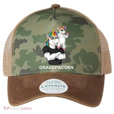 Grandpacorn Grandpa Unicorn Legacy Tie Dye Trucker Hat