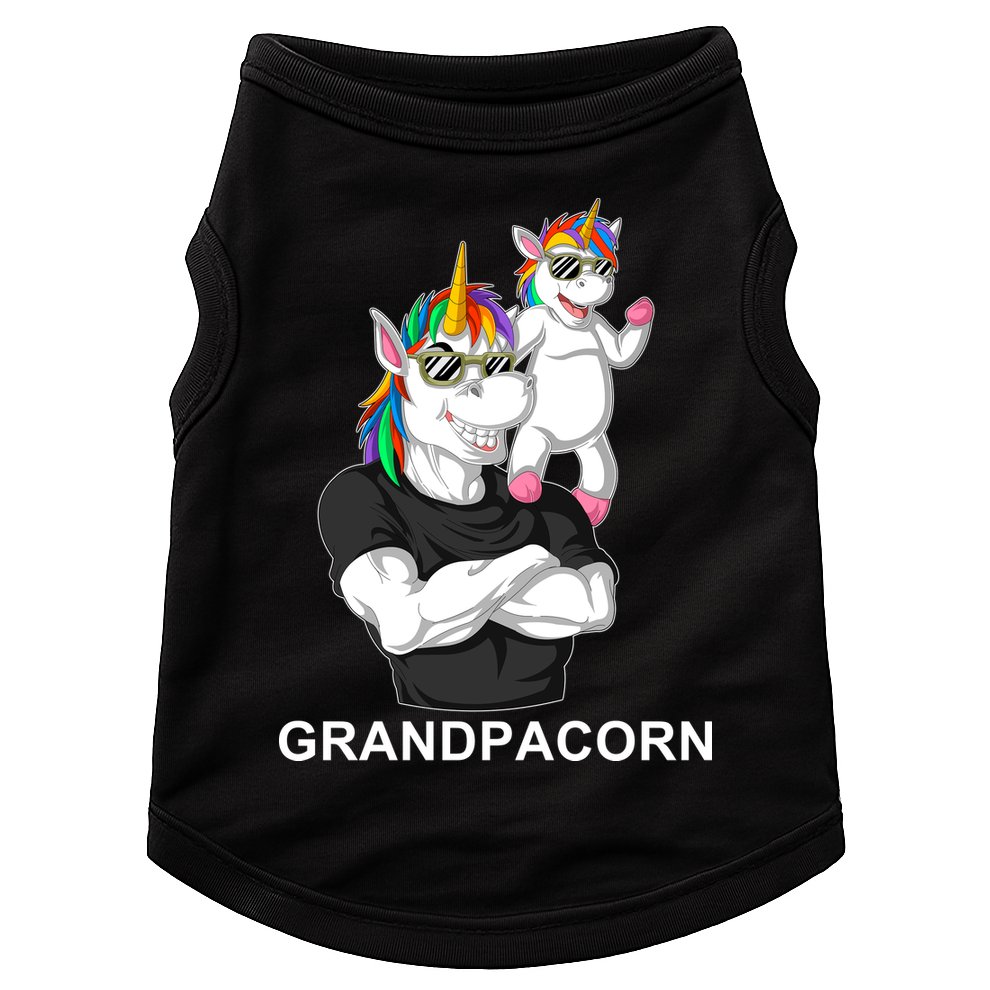 Grandpacorn Grandpa Unicorn Doggie Tank