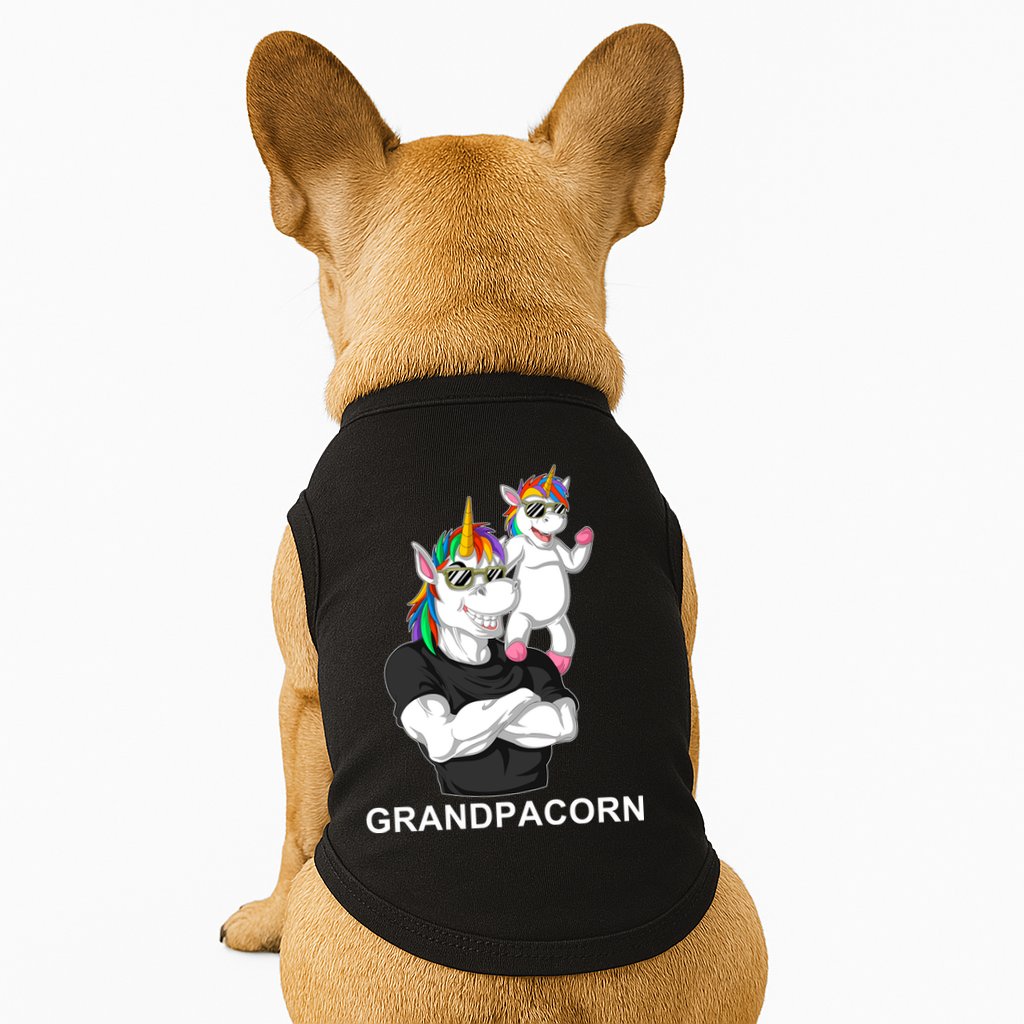 Grandpacorn Grandpa Unicorn Doggie Tank