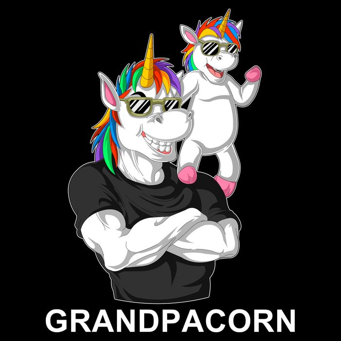 Grandpacorn Grandpa Unicorn Doggie Tank