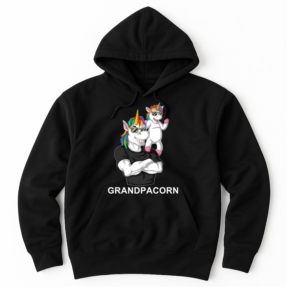 Grandpacorn Grandpa Unicorn Hoodie