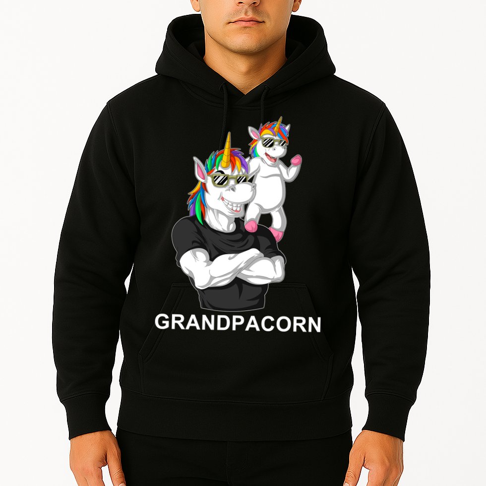Grandpacorn Grandpa Unicorn Hoodie