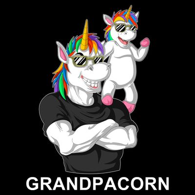 Grandpacorn Grandpa Unicorn T-Shirt