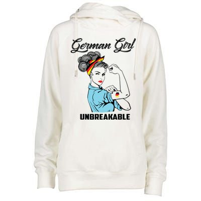 German Girl Unbreakable Heritage Germany Flag Gift Womens Funnel Neck Pullover Hood