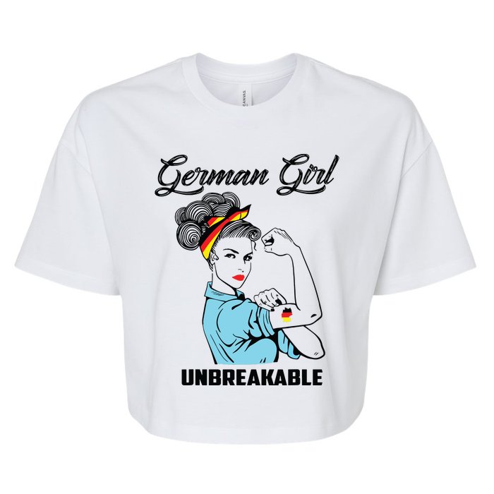 German Girl Unbreakable Heritage Germany Flag Gift Bella+Canvas Jersey Crop Tee