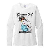 German Girl Unbreakable Heritage Germany Flag Gift Womens CVC Long Sleeve Shirt