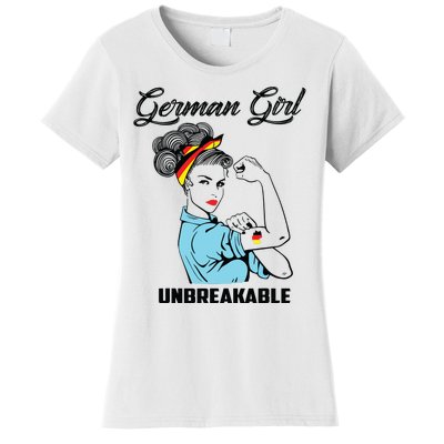 German Girl Unbreakable Heritage Germany Flag Gift Women's T-Shirt