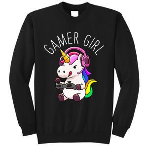 Gamer Girl Unicorn Gaming Cute Video Game Gift Women Sweatshirt