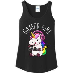 Gamer Girl Unicorn Gaming Cute Video Game Gift Women Ladies Essential Tank