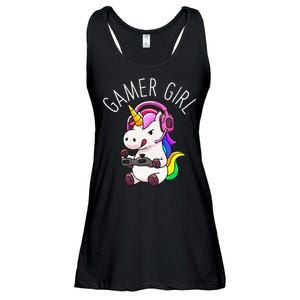 Gamer Girl Unicorn Gaming Cute Video Game Gift Women Ladies Essential Flowy Tank