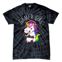 Gamer Girl Unicorn Gaming Cute Video Game Gift Women Tie-Dye T-Shirt