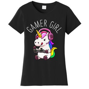 Gamer Girl Unicorn Gaming Cute Video Game Gift Women Women's T-Shirt