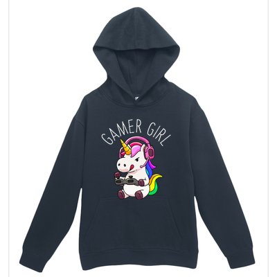 Gamer Girl Unicorn Gaming Cute Video Game Gift Women Urban Pullover Hoodie