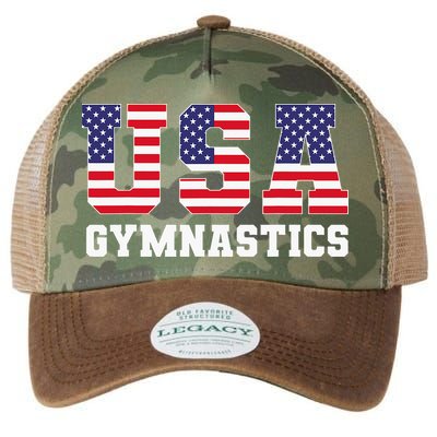 Gymnast Gymnastics Usa American Flag 4th Of July Legacy Tie Dye Trucker Hat