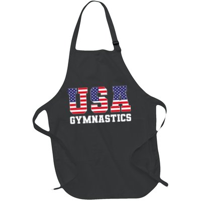 Gymnast Gymnastics Usa American Flag 4th Of July Apron
