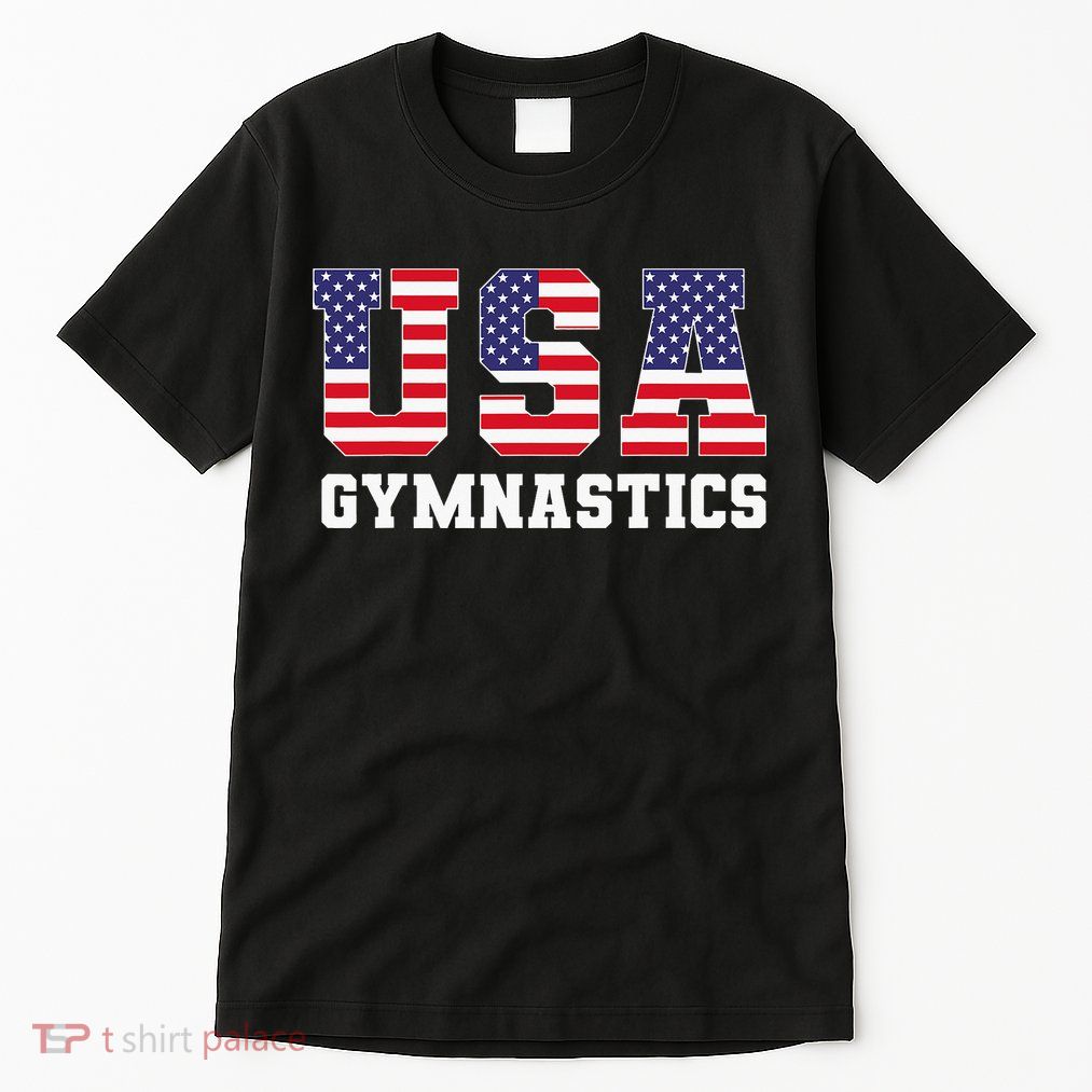 Gymnast Gymnastics Usa American Flag 4th Of July Tall T-Shirt