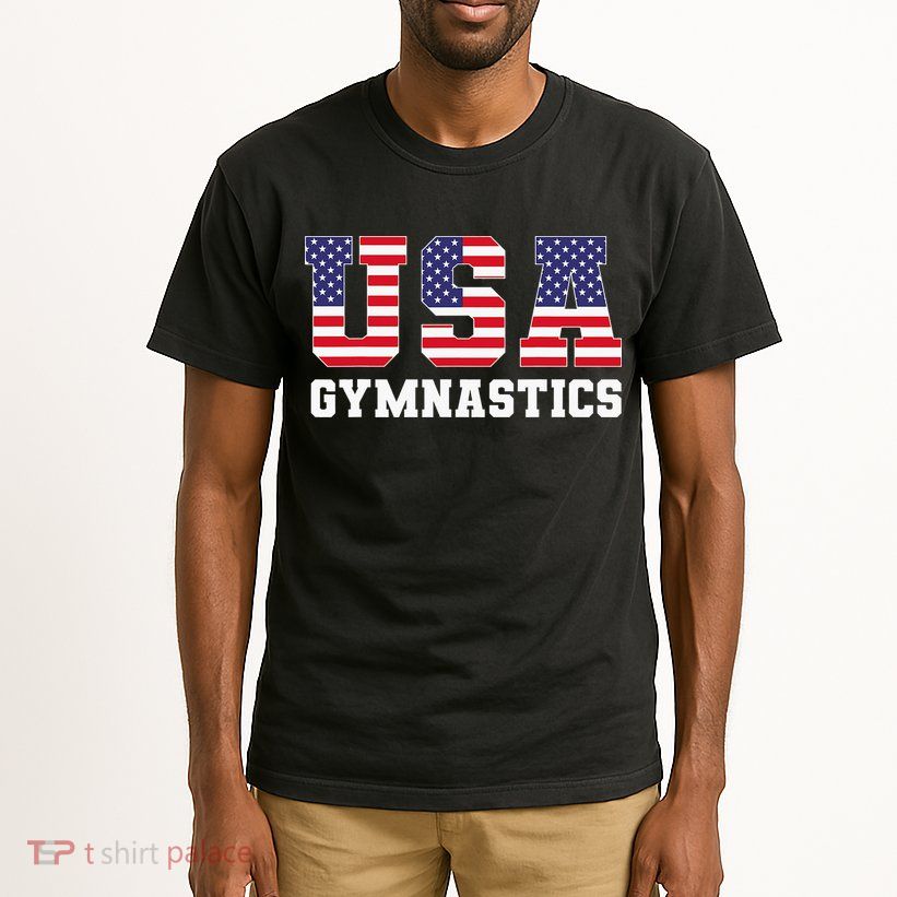 Gymnast Gymnastics Usa American Flag 4th Of July Tall T-Shirt