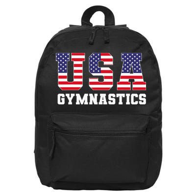 Gymnast Gymnastics Usa American Flag 4th Of July 16 in Basic Backpack