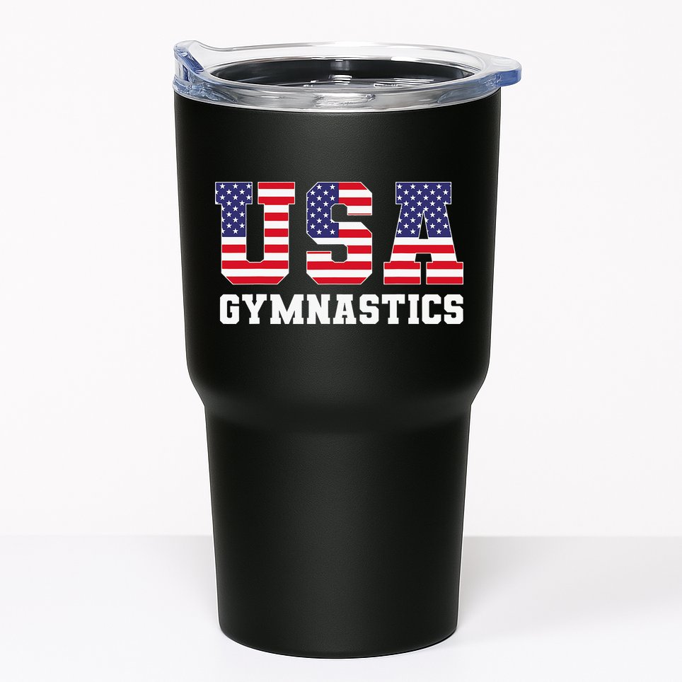 Gymnast Gymnastics Usa American Flag 4th Of July Tumbler