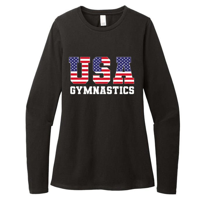 Gymnast Gymnastics Usa American Flag 4th Of July Womens CVC Long Sleeve Shirt